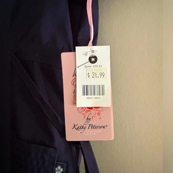 Koi by Kathy Peterson Navy Scrub Top - Picture 6 of 6